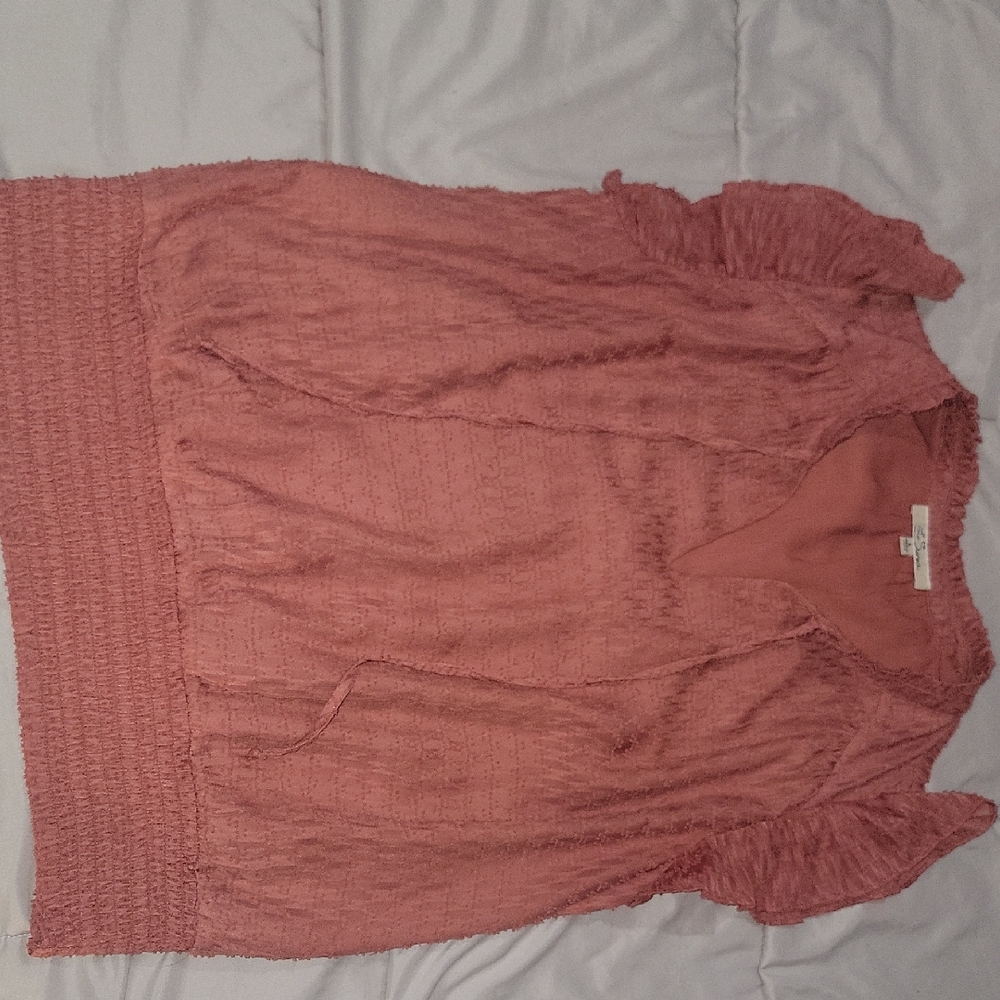 Women's Ruffled Sleeve Top - Pink